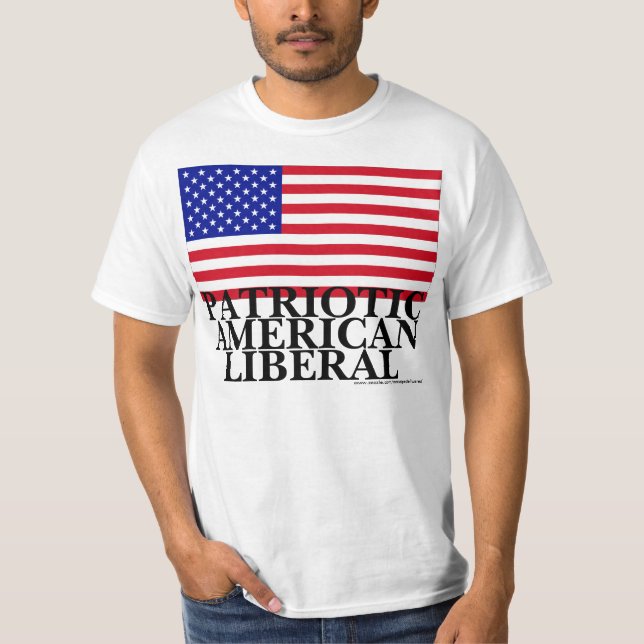 T-shirts Liberal americano patriótico (Frente)