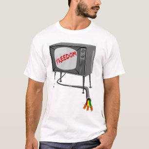 T-shirts Liberdade De Televisão Cortou O Cordão