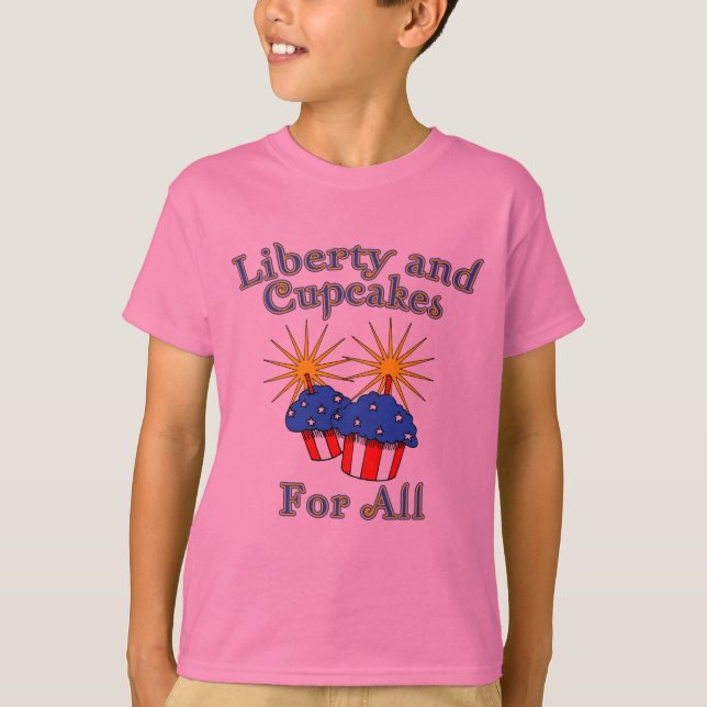 T-shirts Liberdade e cupcakes para todos os produtos (Frente)