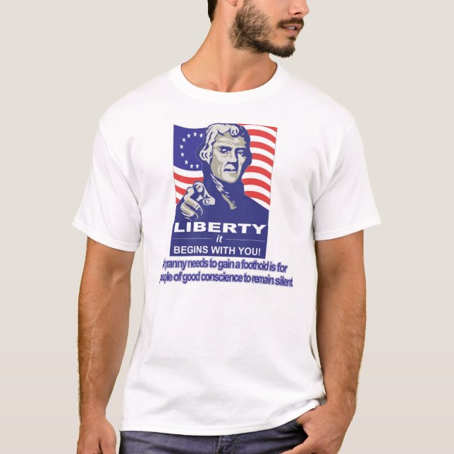 T-shirts Liberdade que começa com você (Frente)