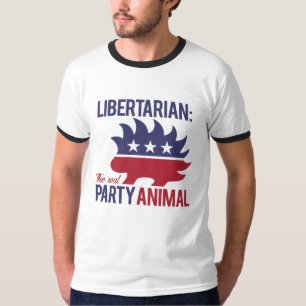 T-shirts Libertário - O Verdadeiro Animal de Festa - -