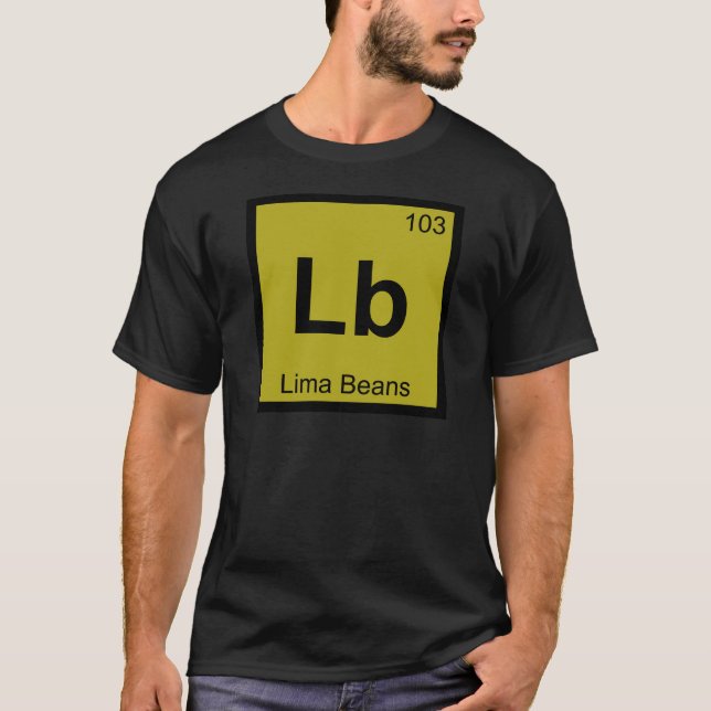 T-shirts Libra - Símbolo da mesa periódica da química dos (Frente)