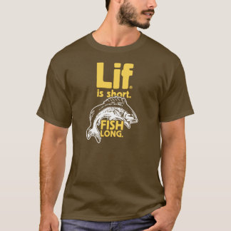 T-shirts Lif. É Curto. Peixe longo.