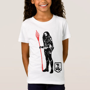T-shirts Liga da Justiça  Arte de Pop Aquaman Pose Noir