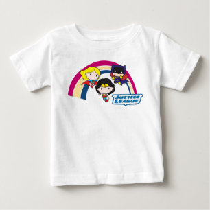 T-shirts Liga da Justiça Chibi - Arco-Íris