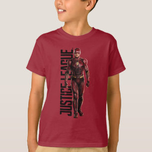 T-shirts Liga da Justiça Flash no campo de batalha