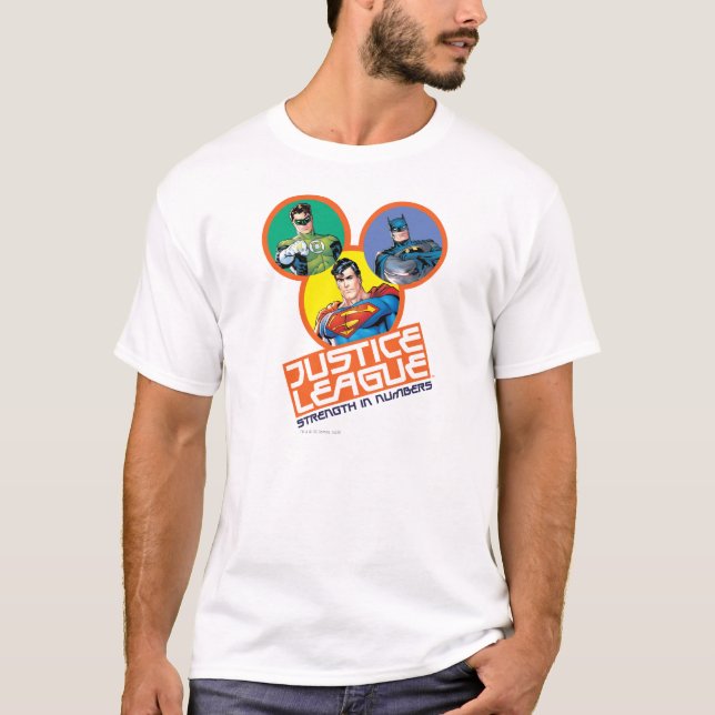 T-shirts Liga da Justiça "Força em Números" (Frente)