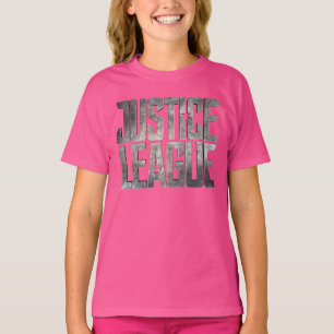 T-shirts Liga da Justiça  Logotipo Metálico da Liga da Ju