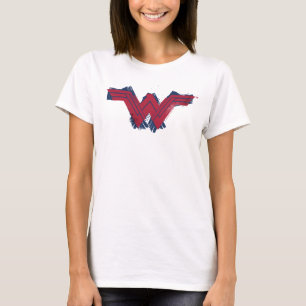 T-shirts Liga da Justiça Símbolo de Mulher Maravilha esc