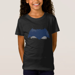 T-shirts Liga da Justiça Símbolo Pincel e Batman de Meio