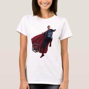 T-shirts Liga da Justiça Super-Homem No Campo De Batalha