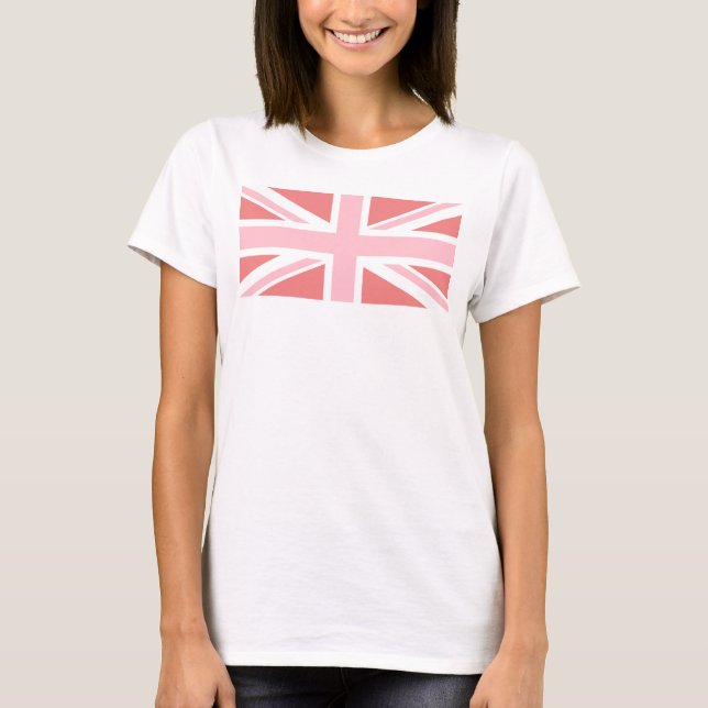 T-shirts Light Coral e Union Jack Rosa (Frente)