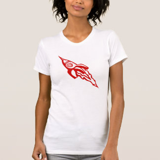 T-shirts lIKEY de U o foguete alaranjado