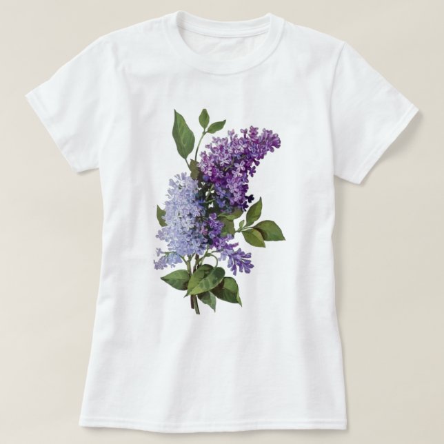 T-shirts Lilacs do vintage (Frente do Design)