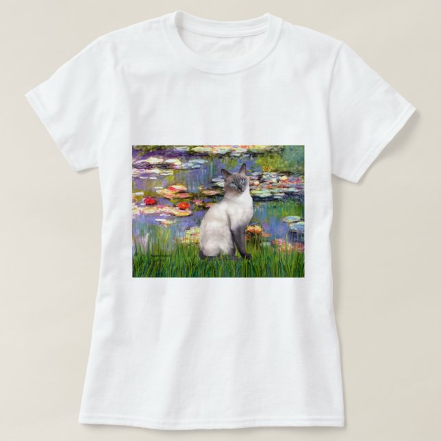 T-shirts Lilies 2 - gato siamês Blue Point (Frente do Design)