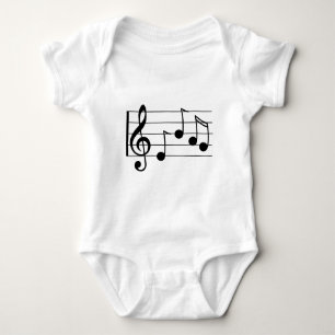 T-shirts Limpo e funcionarios do piso da notação musical