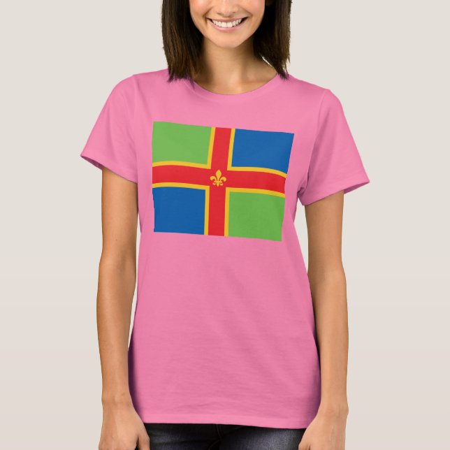 T-shirts Lincolnshire Flag (Frente)