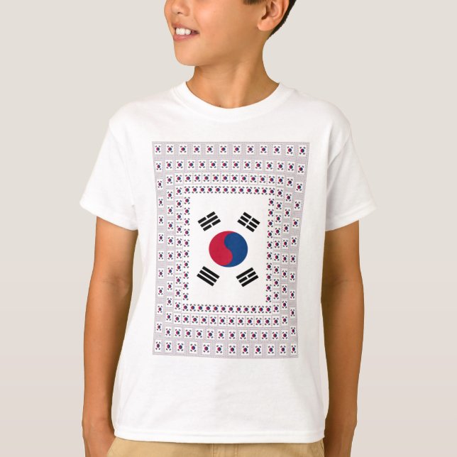T-shirts Linda bandeira Diagonal Coreana: Uma Arte Infinita (Frente)