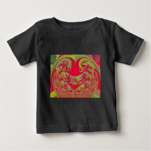 T-shirts Linda Textura Vermelha e Verde - Abstrato