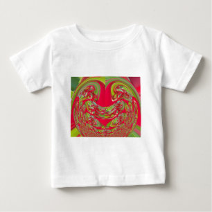 T-shirts Linda Textura Vermelha e Verde - Abstrato