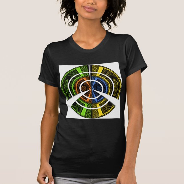 T-shirts Lindas ilustrações circulares coloridas africanas (Frente)