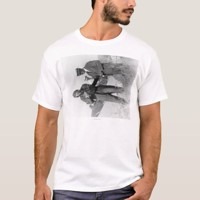 T-shirts Lindbergh e Wright com plano destruído (Frente)