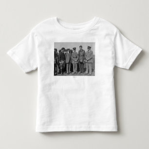 T-shirts Lindbergh e Wright na fotografia do campo de