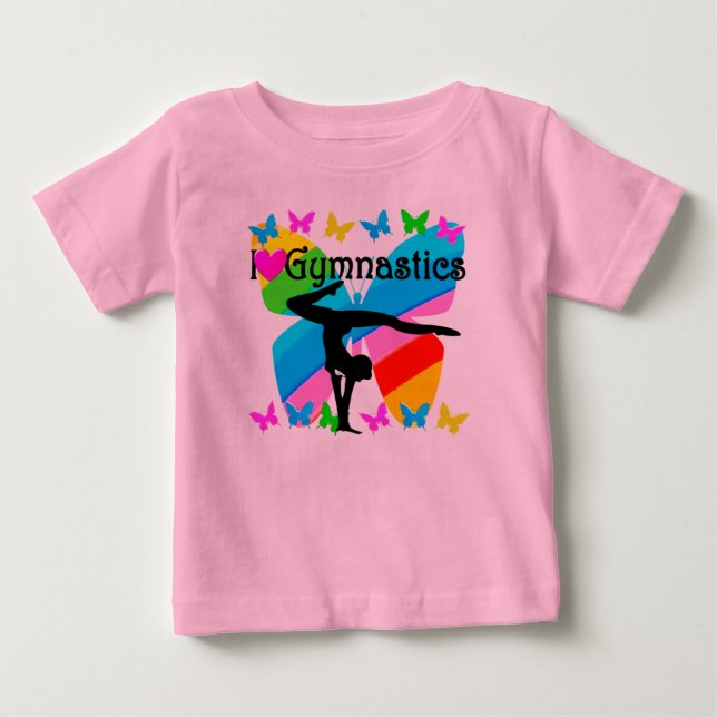T-SHIRTS LINDÍSSIMA BORBOLETA EU AMO O DESIGN DE GINÁSTICA (Frente)