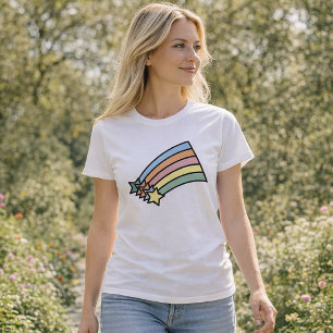 T-shirts Lindo Gráfico Vintage Celestial de Estrelas Cadent