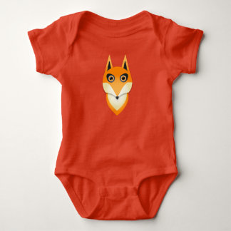 T-shirts Lindo macacão laranja brilhante de raposa para beb