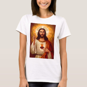T-shirts Lindo religioso, Sagrado Coração de Jesus
