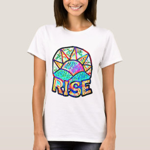 T-shirts Lindo Surgimento do Sol - Gráfico da Mensagem de U
