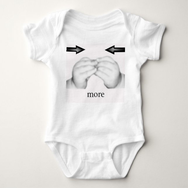 T-shirts linguagem gestual mais infantil do bebê do creeper (Frente)