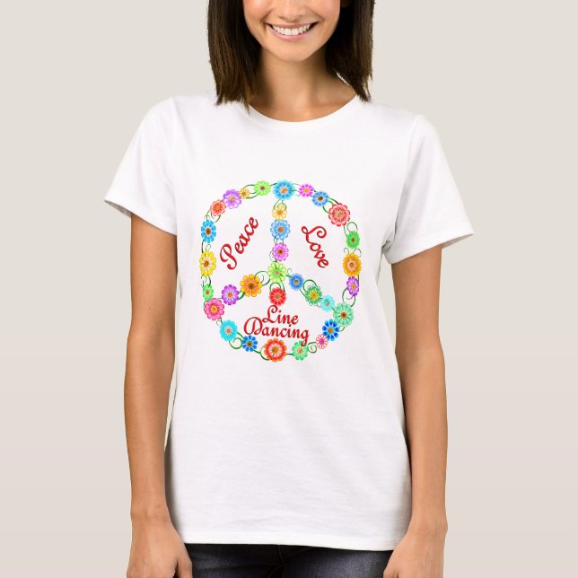 T-shirts Linha de amor dança da paz (Frente)
