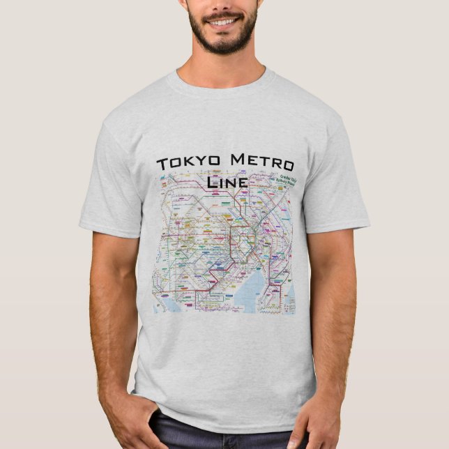 T-shirts Linha do metro de Tokyo (Frente)