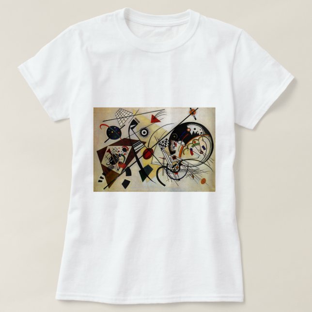 T-shirts Linha Transversal Sem Partida do Kandinsky (Frente do Design)