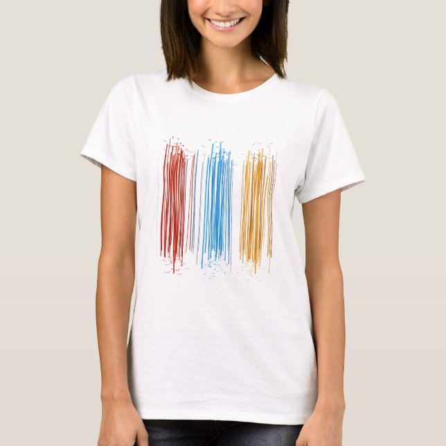 T-shirts Linhas abstratas (Frente)