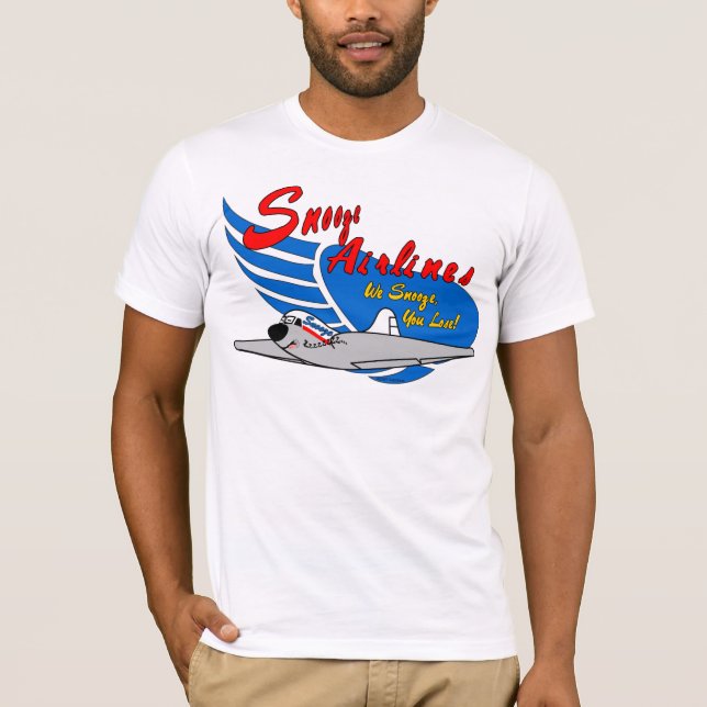 T-shirts Linhas aéreas do Snooze (Frente)