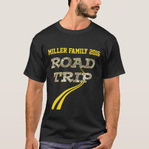 T-shirts Linhas amarelas personalizadas viagem por estrada
