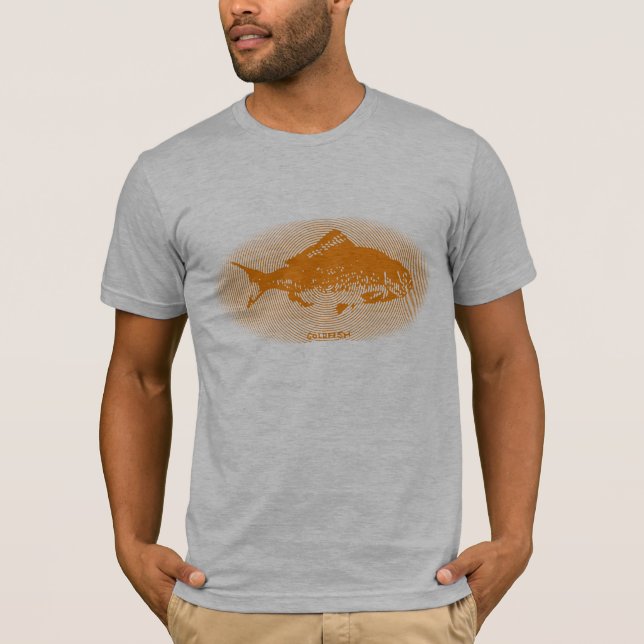T-shirts Linhas Retro Peixe Laranja (Frente)