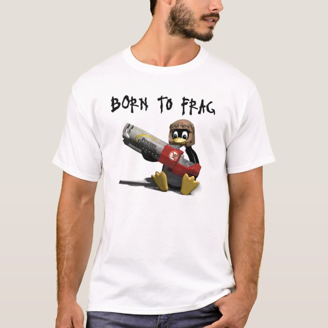 T-shirts linux_born_frag (Frente)
