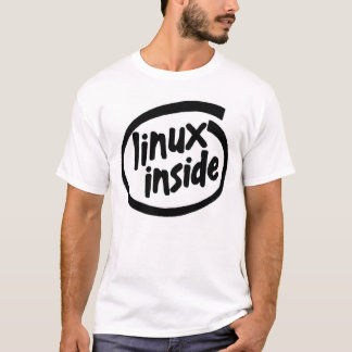 T-shirts Linux para dentro