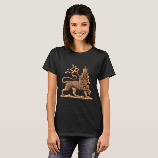 T-shirts Lion of Judah Shirt - Haile Selassie Jah - (Frente Completa)