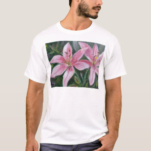 T-shirts Lírios cor-de-rosa