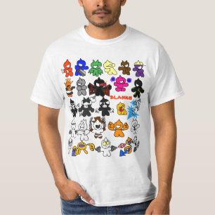 T-shirts lista do charater