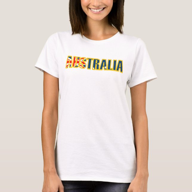 T-shirts Lista gráfica feminina Austrália (Frente)