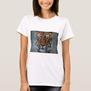 T-shirts Listras de Gato Tigre Nevoeiro da Selva Animal