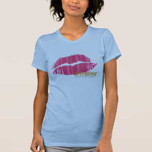 T-shirts Listras finas magentas