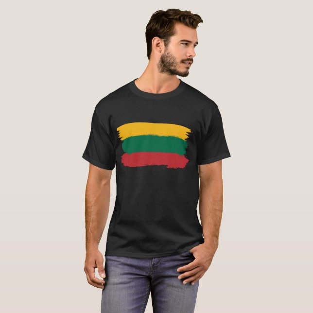 T-shirts Lithuania Flag (Frente Completa)
