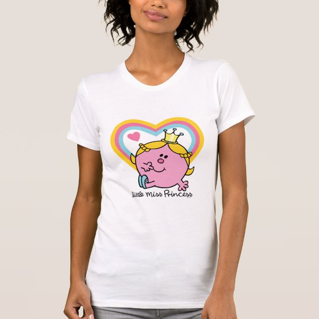 T-shirts Little Miss Princesa | Corações (Frente)
